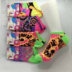 Kaos Kaki Mata Kaki Motif Geometric Warna Stabilo